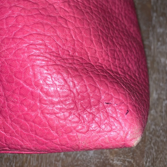 Plinio Visona Pink Leather Bamboo Handle Tote - Picture 13 of 17